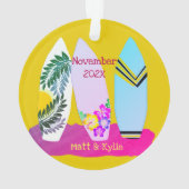 サーフボードサーフィンバケーションキープサケ オーナメント (裏面)