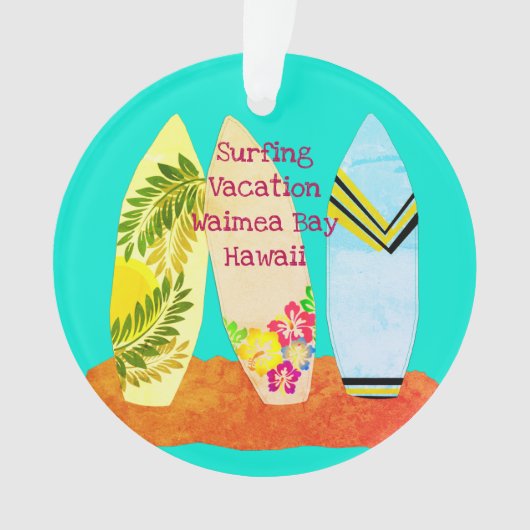 サーフボードサーフィンバケーションキープサケ オーナメント (正面)