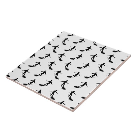 サーフボードサーフィンパタカスタムーンの背景色 タイル (側面)