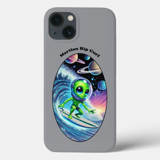 サーフボードサーフィン宇宙エイリアンライディングアウェーブURM Case-Mate iPhoneケース (裏面)