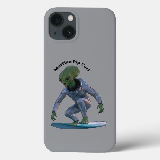 サーフボードサーフィン宇宙マーチアンライディングアウェーブウルム Case-Mate iPhoneケース (裏面)