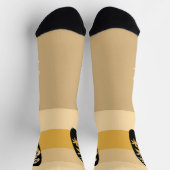 サーフボードシルエットオン海ビーチ砂 ソックス (上部)