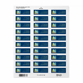 サーフボードダークブルー ラベル (フルシート)