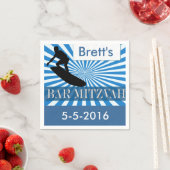 サーフボードデザイナーバー（ユダヤ教の）バル・ミツバーナプキンス スタンダードカクテルナプキン (インサイチュ)
