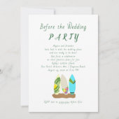 サーフボードデザインの前の結婚式招待状 招待状 (正面)