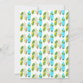 サーフボードデザインの前の結婚式招待状 招待状 (裏面)