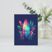 サーフボードトロピカルビーチ ポストカード (スタンド正面)