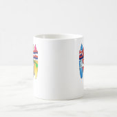 サーフボードハワイ国旗 コーヒーマグカップ (中央)