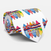 サーフボードハワイ国旗 ネクタイ (ロール)