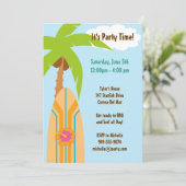 サーフボードパーティの招待状 招待状 (スタンド正面)