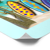 サーフボードビーチサニーシービューポスタープリント ポスター (角)