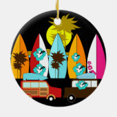 サーフボードビーチバムサーフィンサーファーヒッピーVans セラミックオーナメント (裏面)