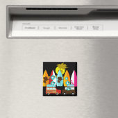 サーフボードビーチバムサーフィンサーファーヒッピーVans マグネット (インサイチュ (食洗機))