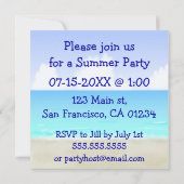 サーフボードビーチパーティの招待状 招待状 (裏面)