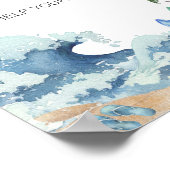 サーフボードビーチベビーシャワードリンク ポスター (角)