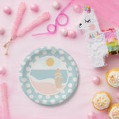 サーフボードビーチベビーシャワー紙プレート ペーパープレート (パーティー)