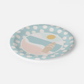 サーフボードビーチベビーシャワー紙プレート ペーパープレート (アングル)