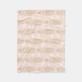 サーフボードビーチベビーピンクフリースブランケット フリースブランケット (正面)