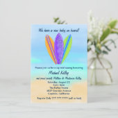 サーフボードビーチベビーsipとseeシャワーパーティー 招待状 (スタンド正面)