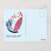 サーフボードビーチ誕生日パーティー ポストカード (裏面)