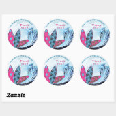 サーフボードビーチ誕生日パーティー ラウンドシール (シート)