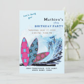 サーフボードビーチ誕生日パーティー 招待状 (スタンド正面)