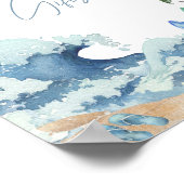 サーフボードビーチ赤ちゃんシャワー本とギフト ポスター (角)