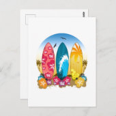 サーフボードビーチ ポストカード (正面/裏面)