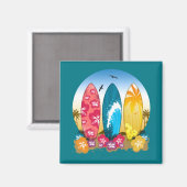 サーフボードビーチ マグネット (正面/裏面)