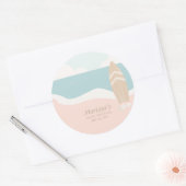 サーフボードビーチ ラウンドシール (封筒)