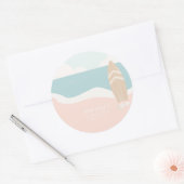 サーフボードビーチ ラウンドシール (封筒)