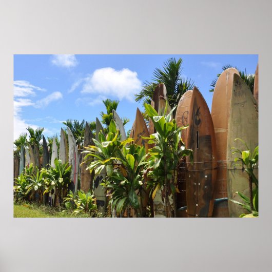 サーフボードフェンスマウイ， HI ポスター (正面)