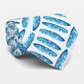 サーフボードブルーパターン ネクタイ (ロール)