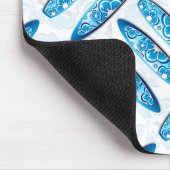 サーフボードブルーパターン マウスパッド (コーナー)