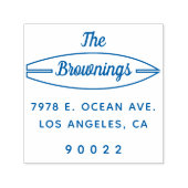 サーフボードホワイトファミリー名差出人住所 セルフインキングスタンプ (デザイン)