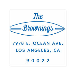 サーフボードホワイトファミリー名差出人住所 セルフインキングスタンプ