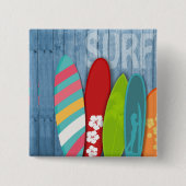 サーフボードボタン 缶バッジ (正面)