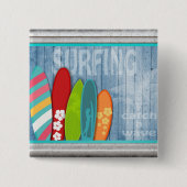 サーフボードボタン 缶バッジ (正面)
