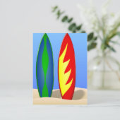 サーフボードレトロサーフ ポストカード (スタンド正面)