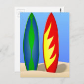 サーフボードレトロサーフ ポストカード (正面/裏面)