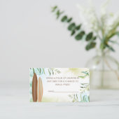 サーフボード付おむつラッフルチケット プレイスカード (スタンド正面)