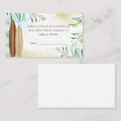 サーフボード付おむつラッフルチケット プレイスカード (正面/裏面)