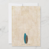 サーフボード付きサーフベビーシャワー招待状 招待状 (裏面)