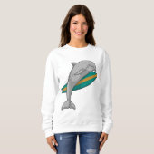 サーフボード付きドルフィン スウェットシャツ (正面フル)