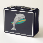 サーフボード付きドルフィン メタルランチボックス (裏面)