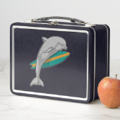 サーフボード付きドルフィン メタルランチボックス (インサイチュ)