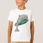 サーフボード付きドルフィン Tシャツ (正面)