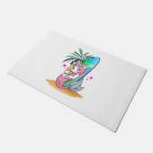 サーフボード付きユニコーンビーチ ドアマット (アングル)