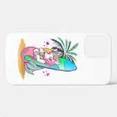 サーフボード付きユニコーンビーチ Case-Mate iPhoneケース (裏面 (横))