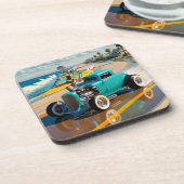 サーフボード付きヴィンテージロボット，ビーチ コースター (左側)